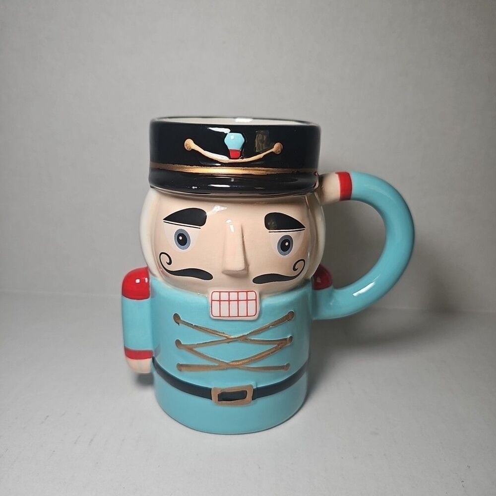 Sleigh Bell Bistro Soldier Guard Nutcracker Ceramic Mug XL 6.5"